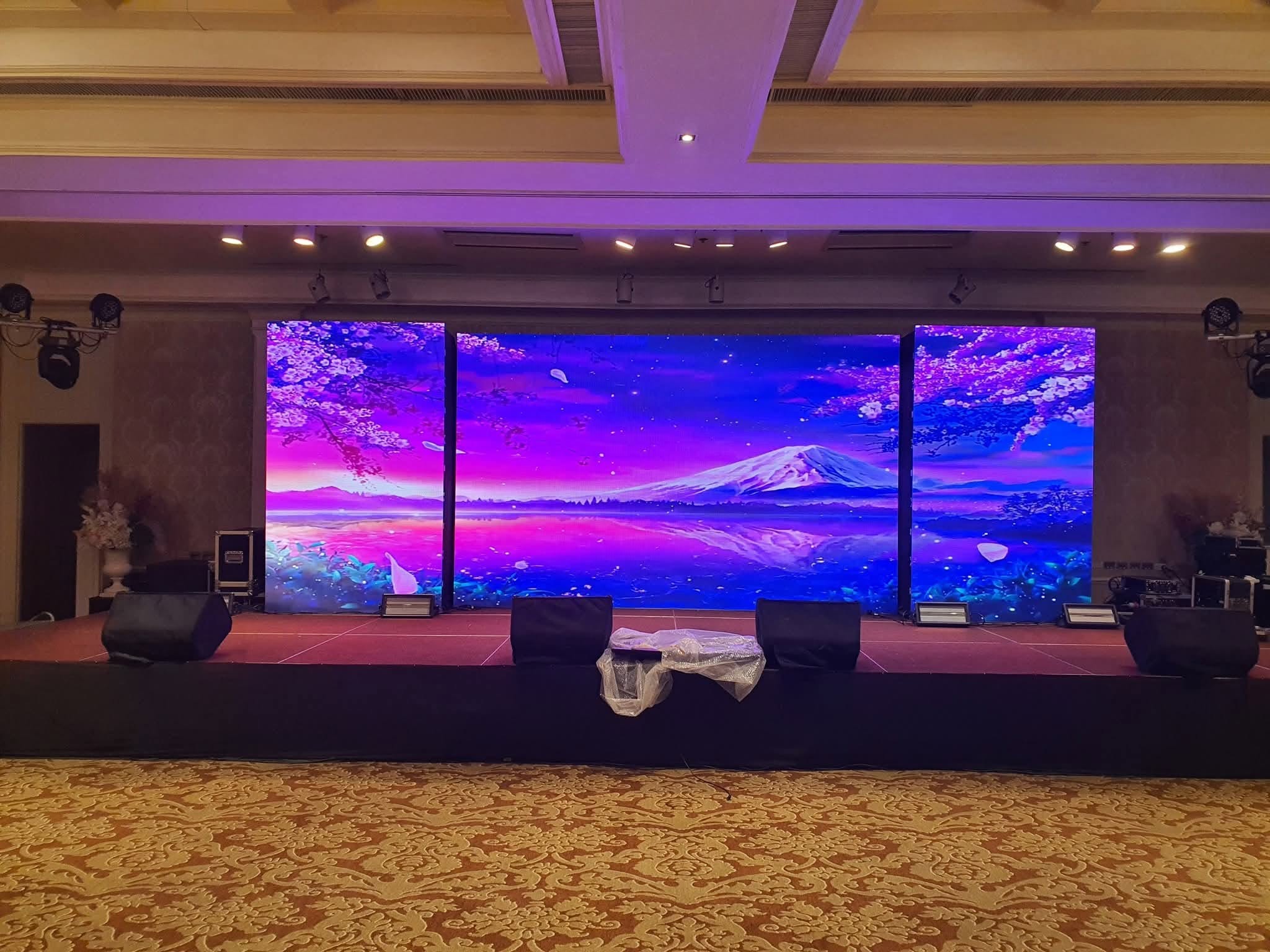 Wedding ballroom LED backdrop